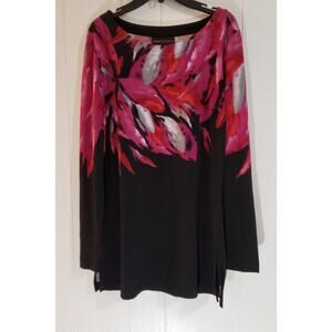 Dana Buchman abstract size small long sleeve blouse